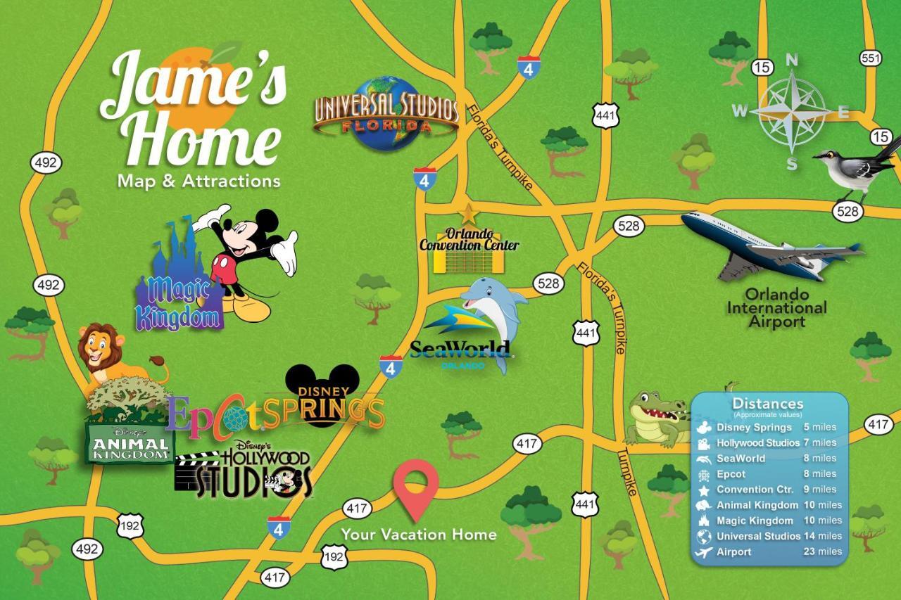 C - New 4 Bedroom Home - 5 Miles To Disney - Free Water Park - Private Pool คิสซิมมี ภายนอก รูปภาพ